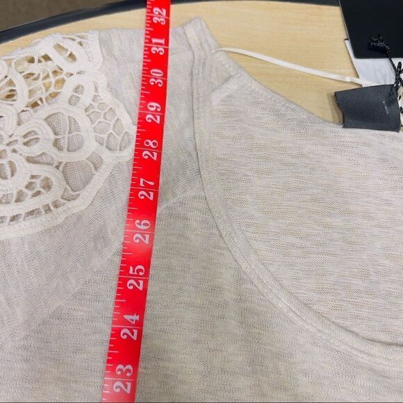 NWT Wallpapher Natural Knit Plus Top Crochet Cold Sholder Sleeves 1X - Picture 4 of 8